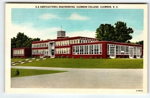 Agriculture Engineering Building Clemson South Carolina Linen Postcard Vintage - Picture 1 of 2