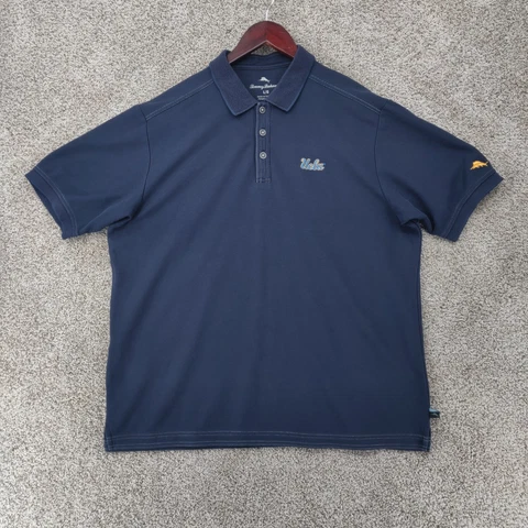 UCLA Bruins Tommy Bahama Polo Shirt Mens Large L Blue Short Sleeve Supima Cotton Cover