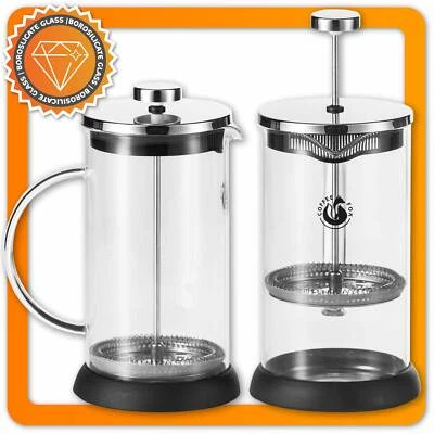 COFFEE FOX CoffeeFox French Press aus Glas | 1 Liter Pressfilterkanne Desgin Kaffeebereiter