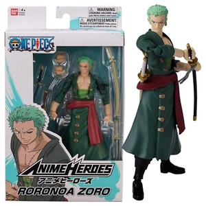 BANDAI One Piece Anime Heroes Roronoa Zoro Action Figure 17 cm NUOVO NEW - Imagen 1 de 2