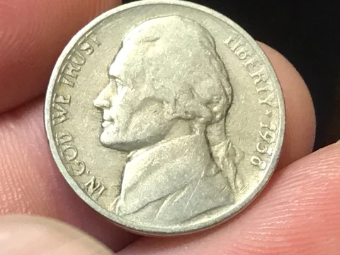 1938  Jefferson Nickel, 1 Coin, 1st Year Of The Jefferson's Cover