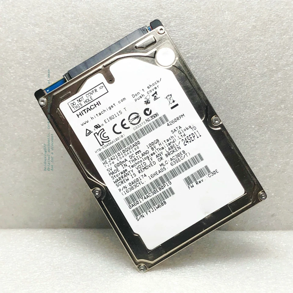 Hitachi HEJ421010G9SA00 100G SATA wide temperature/shockproof car special HDD - Image 1 of 4