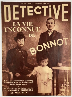 Detective, 27 Octobre 1938, No. 522, Vintage French True Crime Magazine, Pulp Foto 1 de 4