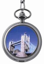 TOWER BRIDGE LONDON PICTURE POCKET WATCH BOXED G'TEE