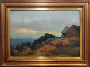 Malte Särlöv (1907-1982): HOUSE ON THE COAST, original oil painting - Picture 1 of 8