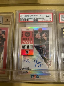 2018-19 Panini Contenders Optic Trae Young RC Rookie Ticket Auto #124 PSA 9 10 - Bild 1 von 2
