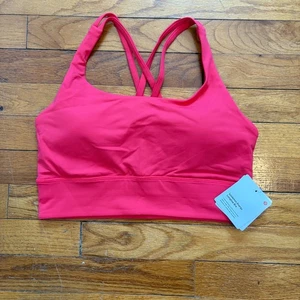 NEU Lululemon 8 Energy Longline BH Medium Support B-D Cups Red Glow Neu mit Etikett - Bild 1 von 6