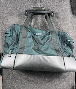 Vintage Patagonia Duffel Bag Dark Green Black Made in USA Travel Gym YKK Gear - Picture 1 of 24