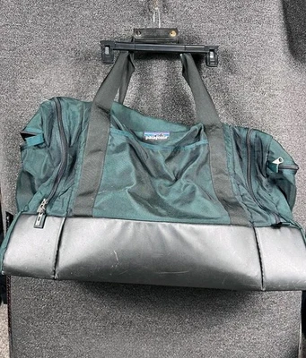 Vintage Patagonia Duffel Bag Dark Green Black Made in USA Travel Gym YKK Gear - Image 1 of 4