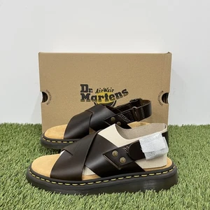 Dr. Martens Zane Leather Sandals in Brown Leather Size UK 8 EU 42 - New in Box - Picture 1 of 8