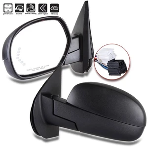 For 2007-2014 Chevrolet GMC Black Power Fold Memory Heated Puddle Light Mirrors - Bild 1 von 10