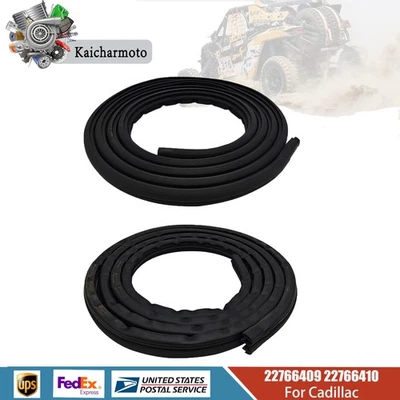 Rear Left + Right Door Weatherstrip For Cadillac Escalade 2007-2014 Chevrolet  - Image 1 of 4