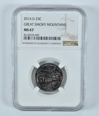 2014-D Washington Quarter Great Smoky Mountains ATB MS67 NGC *4202 - Image 1 of 4