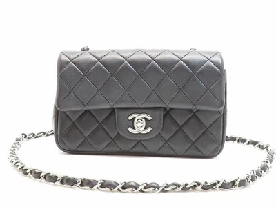 Chanel A69900 Lambskin SHW Black Mini Matelassé 20 Shoulder Bag #011 - Image 1 of 4