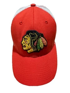 Authentische NHL Adidas Chicago Blackhawks Mütze Snapback Trucker Mesh Hat - Bild 1 von 6