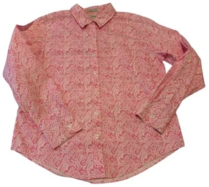 Camisa para mujer LL Bean sin arrugas rosa cachemira abotonada pequeña XS - Imagen 1 de 3