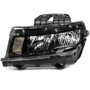 Driver Side Headlight Assembly For 2015-2014 Chevy Camaro Black Housing - Picture 1 of 10