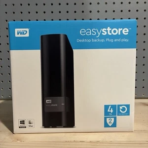 WD EasyStore 4TB External Hard Drive Storage USB 3.0 6Gb/s WD40EZAZ-00SF3B0 - Picture 1 of 6