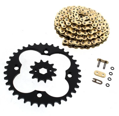 Cadena junta tórica dorada y piñón negro 91-1992 Honda FourTrax TRX250X 250X 12/36 86L Foto 1 de 2