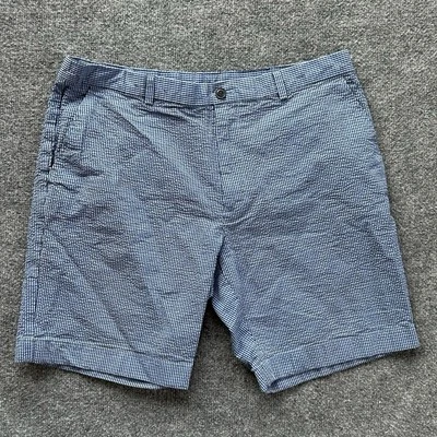 Brooks Brothers Shorts Men 38 Blue Seersucker Red Fleece Classic Chino 9 Inch - Image 1 of 4