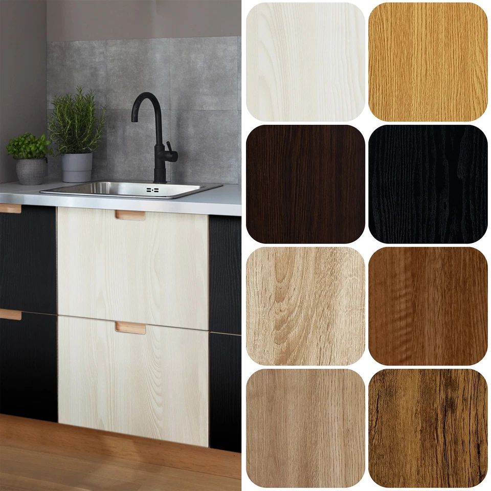 Klebefolie Möbel Folie Tapete 6,30€/m² Holz Küche Holzoptik Selbstklebefolie DIY - Bild 1 von 1
