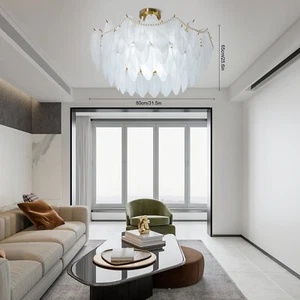 110V Luxurious Glass Chandelier Light Pendant Ceiling Light Chandeliers Lighting - Picture 1 of 6