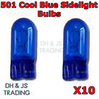 10 x 501 Cool Blue Sidelight Bulbs 12v 5w Capless Car Auto Side Light Bulb