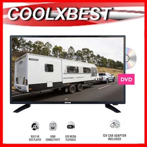 NEW SONIQ 24" DIGITAL LCD LED HD TV DVD PLAYER COMBO USB PVR 12v 240v CARAVAN - Picture 1 of 13