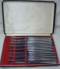 8 Carvel Hall Precedent Stainless Steel Steak Knives Excellent MCM USA Stainless