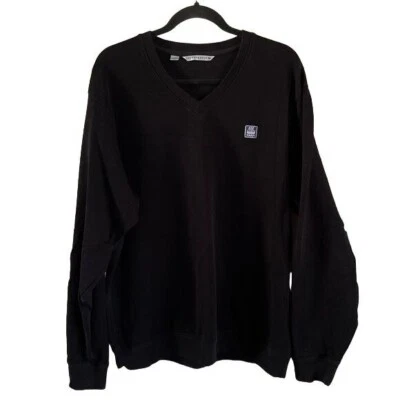 Cutter & Buck 100% Supima Cotton Men’s V Neck Black Sweater, Sz Large - Image 1 of 4