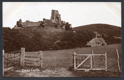 Postcard Corfe Castle nr Swanage Dorset posted 1909 RP - Image 1 of 2