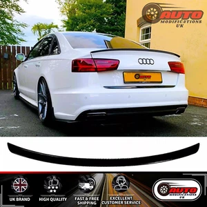 Audi A6 S6 C7 Saloon Rear Boot Lip Spoiler Wing Gloss Black 2011-2018 UK Seller! - Picture 1 of 13