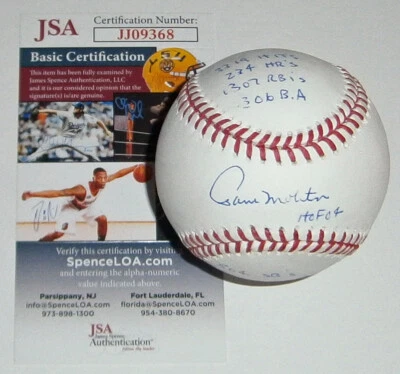 BREWERS Paul Molitor signed STAT baseball w/ 10 Insc JSA COA AUTO Autographed - Image 1 of 4