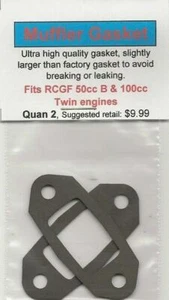RCGF 50cc B & 100cc Twin Exh/Muffler Gasket 2 Pack NIP - Picture 1 of 1