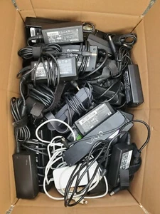 Box Of Misc Laptop Chargers Many Brands Dell Sony Toshiba Etc. Untested - Picture 1 of 3