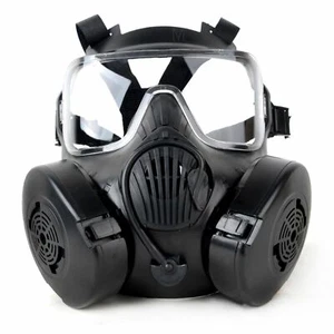 Military Tactical Wargame Paintball CS WAR Full Face Skull Gas Mask M50 Black - Picture 1 of 4