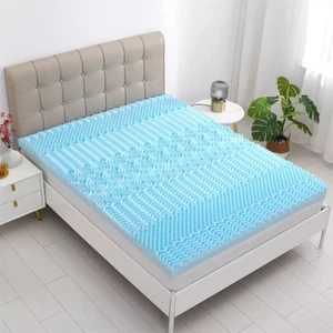 Breathable Cooling Memory Foam Mattress 7-Zone 8cm Gel Bamboo Fabric Deluxe Pads - Picture 1 of 22