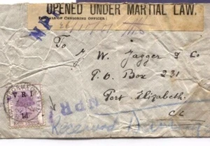 BOER WAR Interrupted Mail 1901 CENSOR QV Cover *RECEIVED DAMAGED* OFS VRI MS2808 - Picture 1 of 3