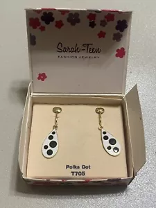 Sarah Coventry Sarah-Teen Polka Dot Clip Earrings T705 NIB - Picture 1 of 2