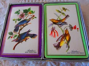 Carte da gioco vintage doppio mazzo, design Audubon's Bird - Foto 1 di 4