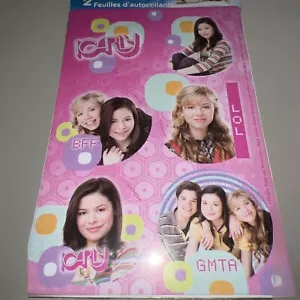 Adesivi iCarly Vintage 2 Fogli In Confezione Nickelodeon Bomboniere Festa Compleanno - Foto 1 di 2
