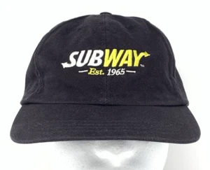 Subway Sandwich Restaurant Employee Unisex Cap Hat Black Adjustable Soft Cotton - Picture 1 of 8