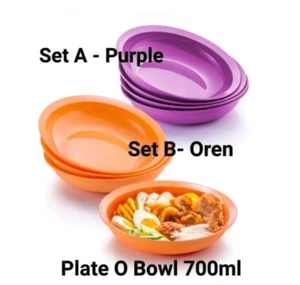 NEW Tupperware microwave reheatable luncheon plate set of 4 pc - Multi Color - Picture 1 of 6