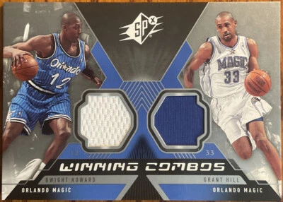 Combos de materiales ganadores SPx 2005-06 D. Howard/G. Hill #WC-HH Orlando Magic Foto 1 de 2