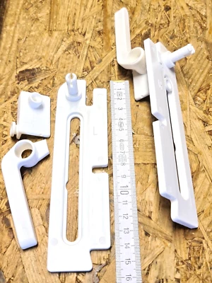 MENKE Griffe + Scheren für Kellerfenster, Komplettset für 1 Fenster, Kunststofffenster