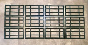 12 Amarr Prairie Replacement Inserts Short Panel Amarr Garage Door Hunter Green - Picture 1 of 7