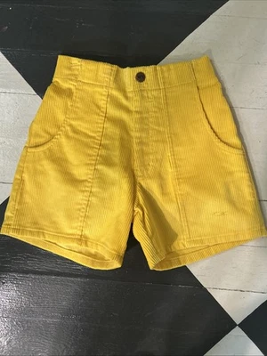 OP Ocean Pacific Yellow Corduroy Shorts High Rise Skate Vintage 80s 90s 26 - Image 1 of 4