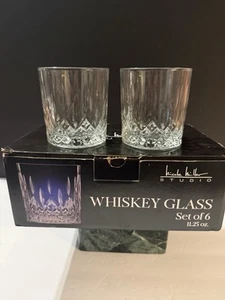 Juego de 6 vasos de whisky Nicole Miller Studio | 11,25 oz | Nuevo en caja - Imagen 1 de 5