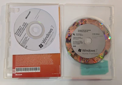 Windows 7 Home Premium 32 bit DSP, deutsch, Hologramm-CD + Key/Lizenz/CoA - Bild 1 von 3