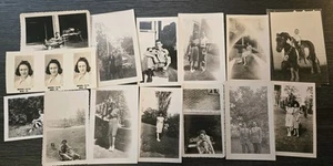 Vintage Photos 1940's Fashion Soldier Home - Picture 1 of 6